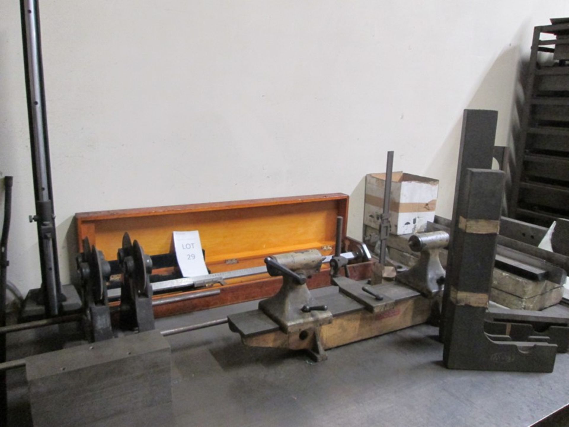 Inspection Equipment, To include 1000 mm height gauge, J&S wheel balancer, 600 mm bench centres,