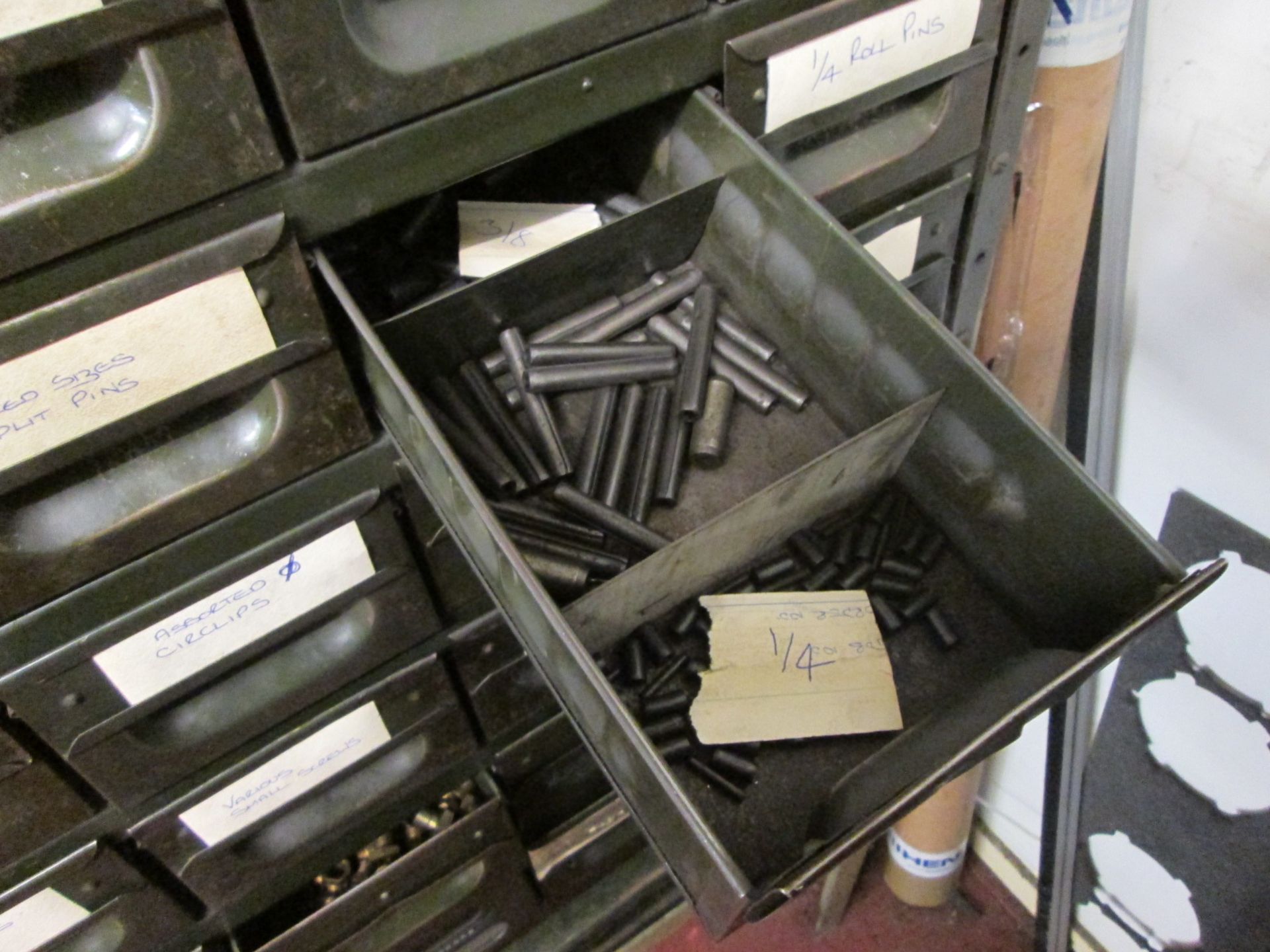 Light Duty Shelving, cupboards and Bench, To include all screw drawers and contents in Whit, BSF - Image 8 of 11