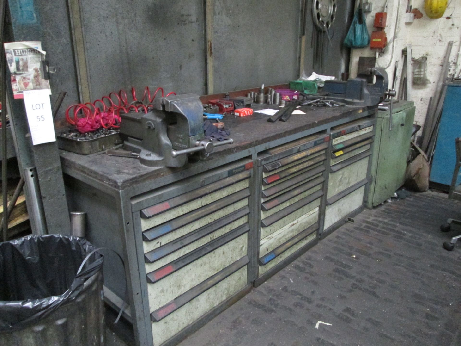 Tooling Cabinets, Work Bench and Storage Shelves