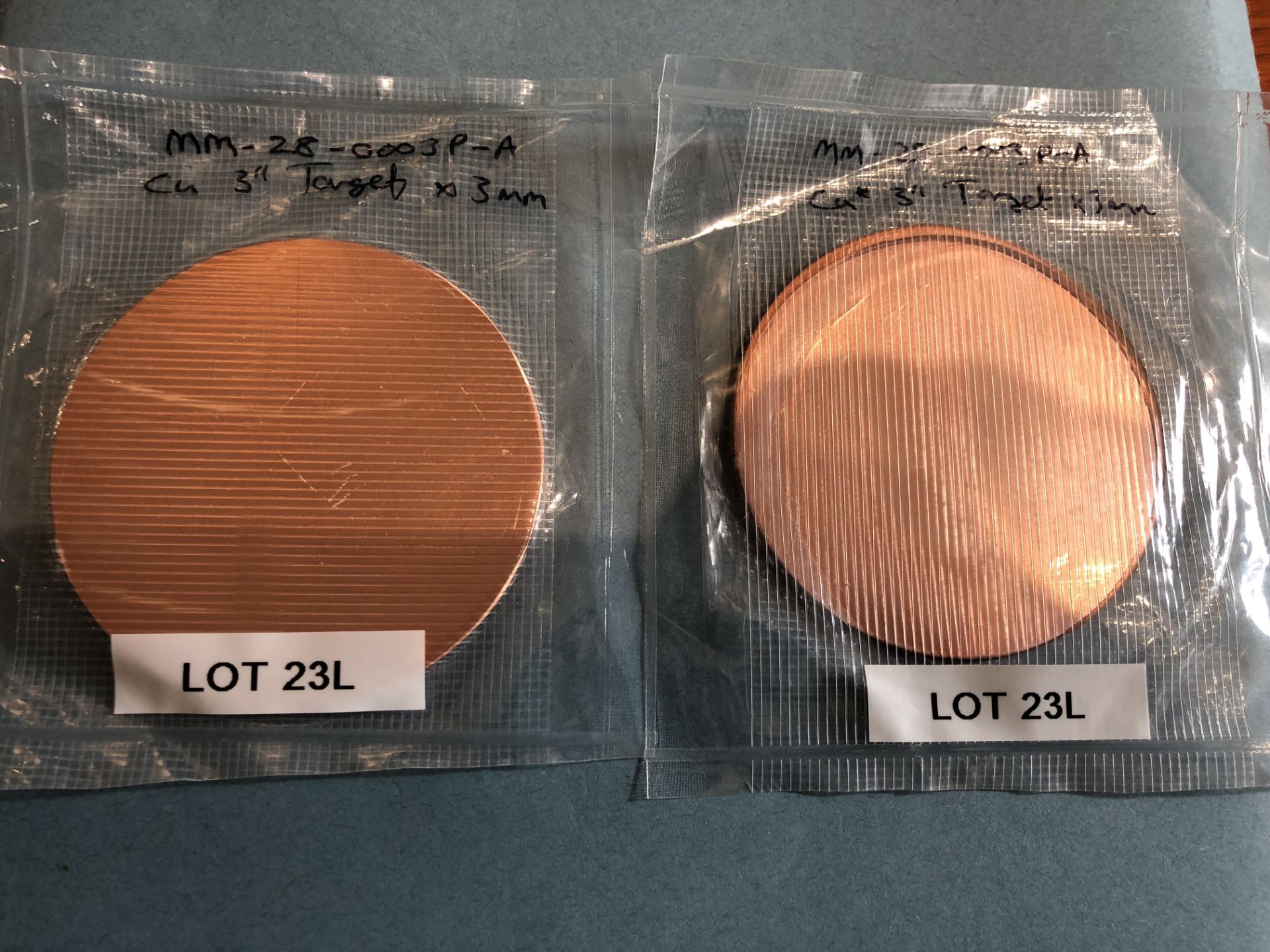 2: Copper Sputtering Targets - Purity 99.99% 3" Diameter x 3mm Thick I New Target - Weight 100g 1