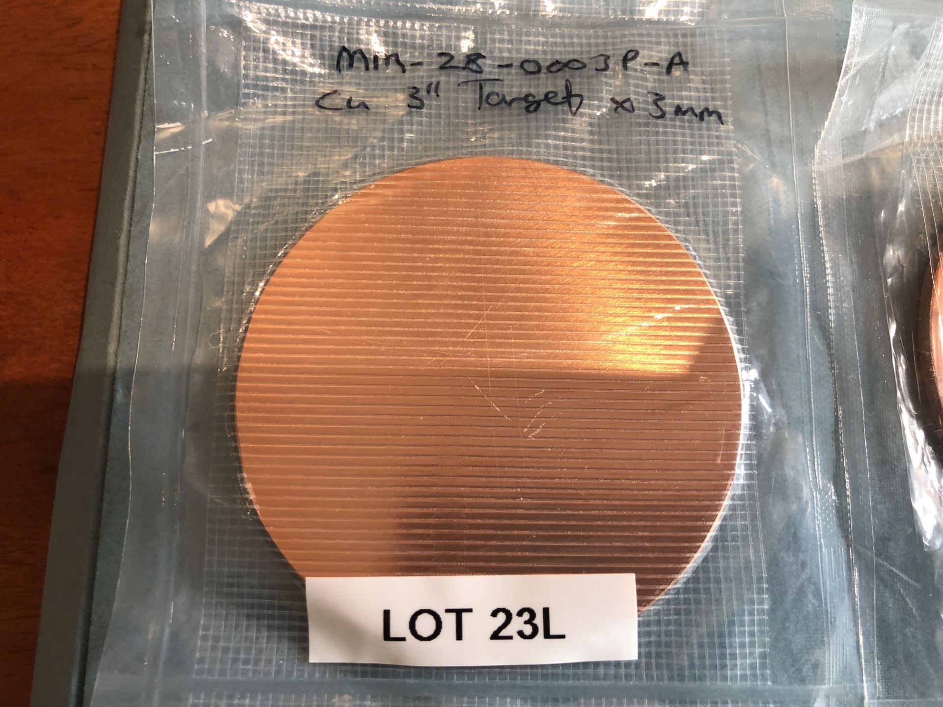 2: Copper Sputtering Targets - Purity 99.99% 3" Diameter x 3mm Thick I New Target - Weight 100g 1 - Image 3 of 9