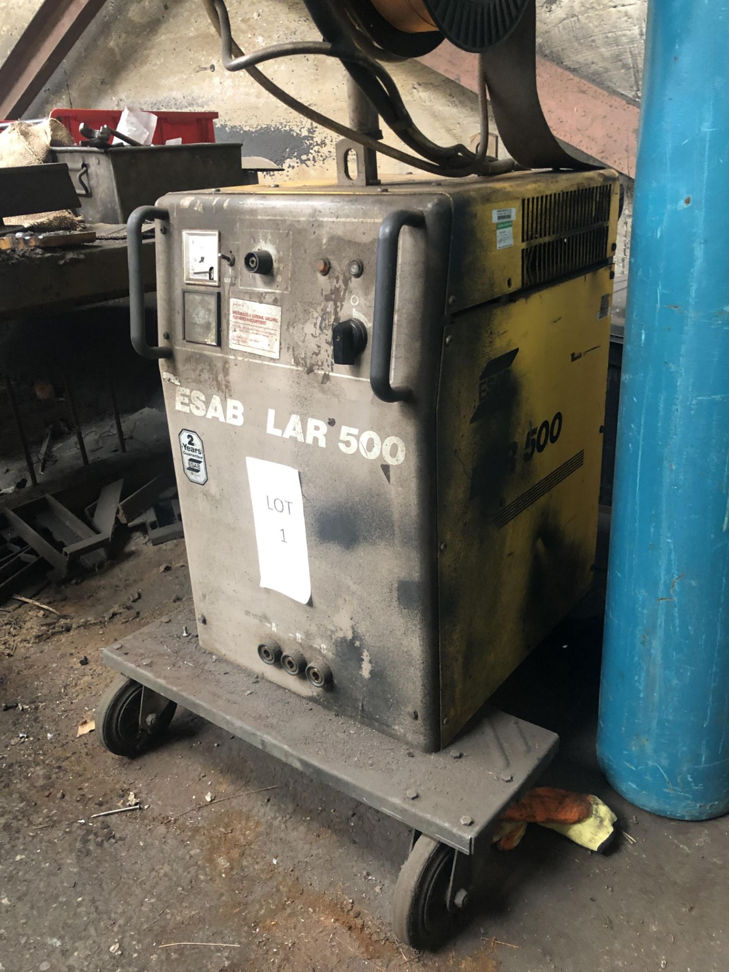 ESAB LAR 500 Welder with Wire Feed, Serial No.127-316004(Bottle not included) - Image 2 of 8