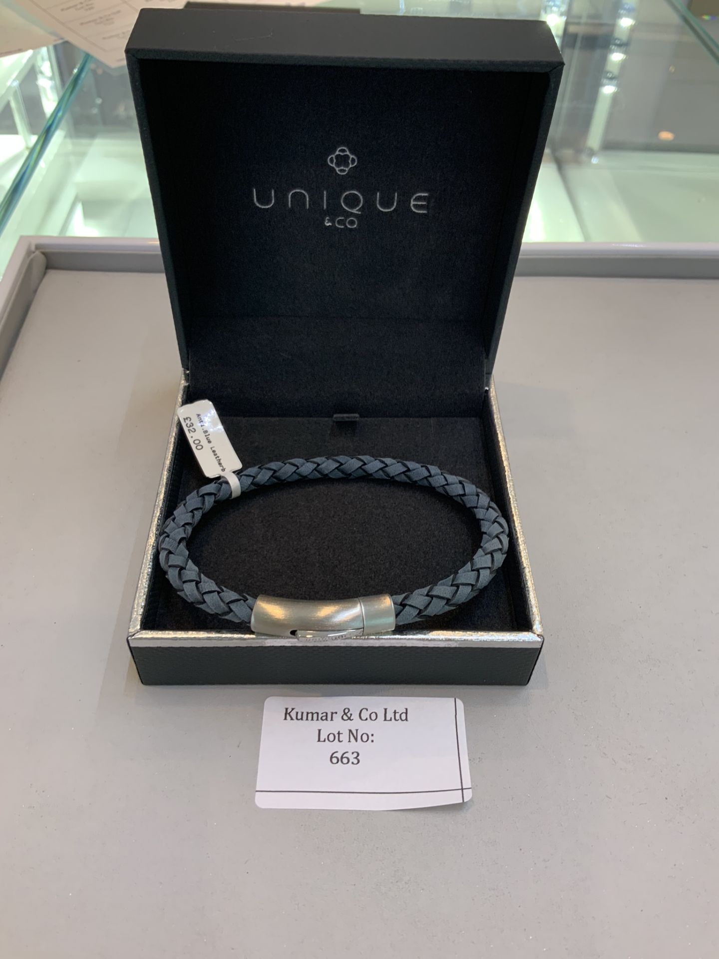 Unique & Co Steel Carbon Fibre Inlay Cuff Bracelet RRP £65