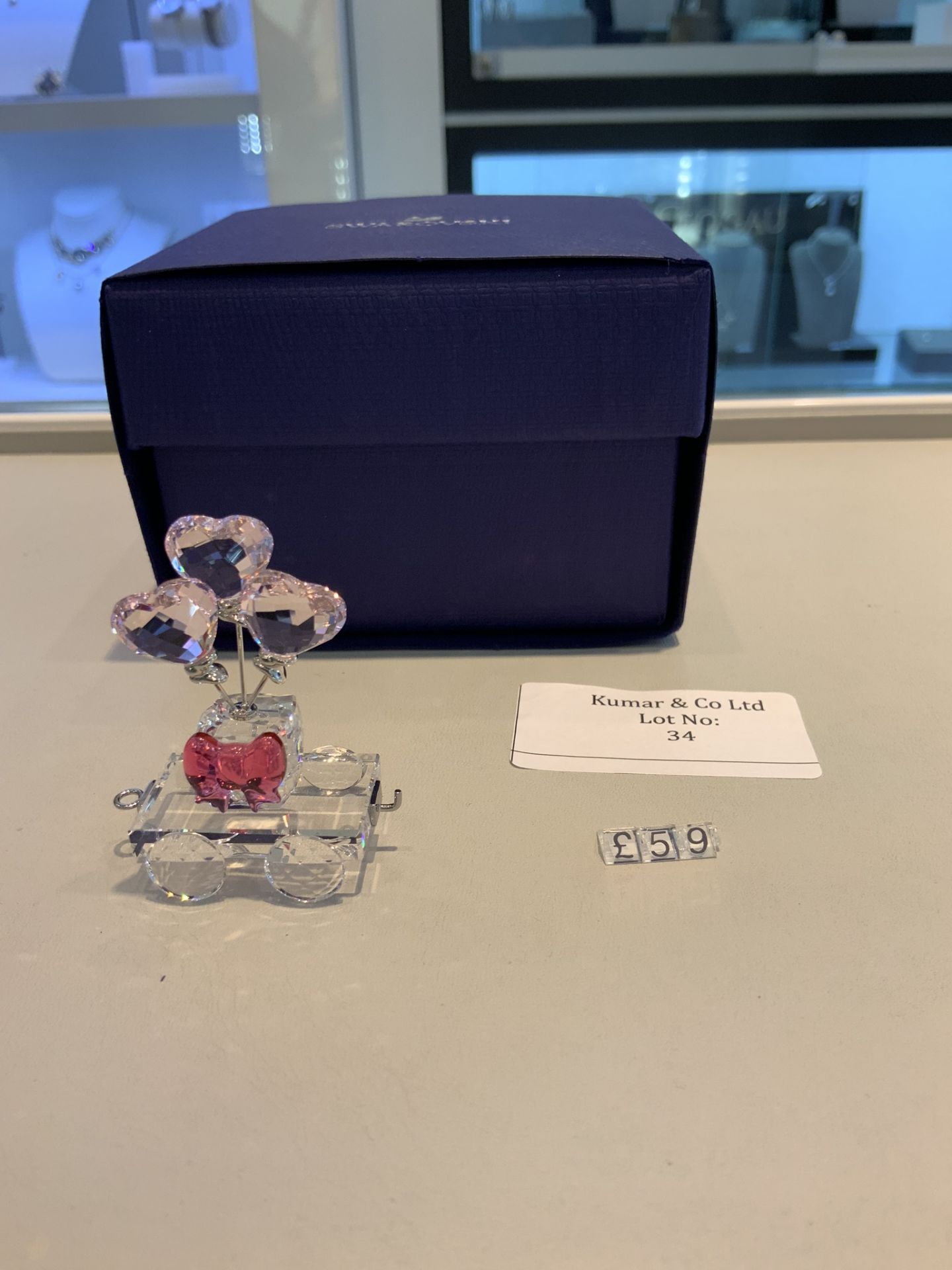 Swarovski Crystal Heart Balloons Wagon Figurine RRP £59 - Image 2 of 4