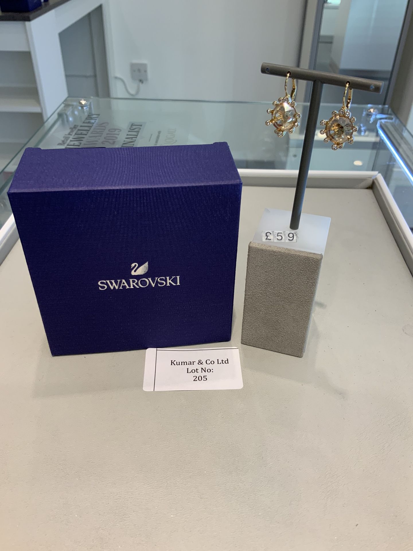 Swarovski Crystal Olive Multi Coloured Drop Earrings RRP £59