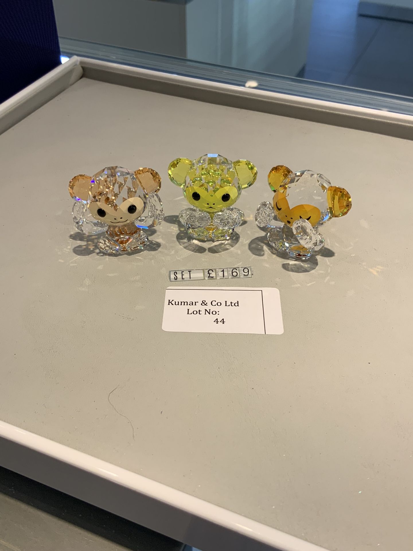 Swarovski Crystal Three Wise Monkeys Figurine Set RRP £169