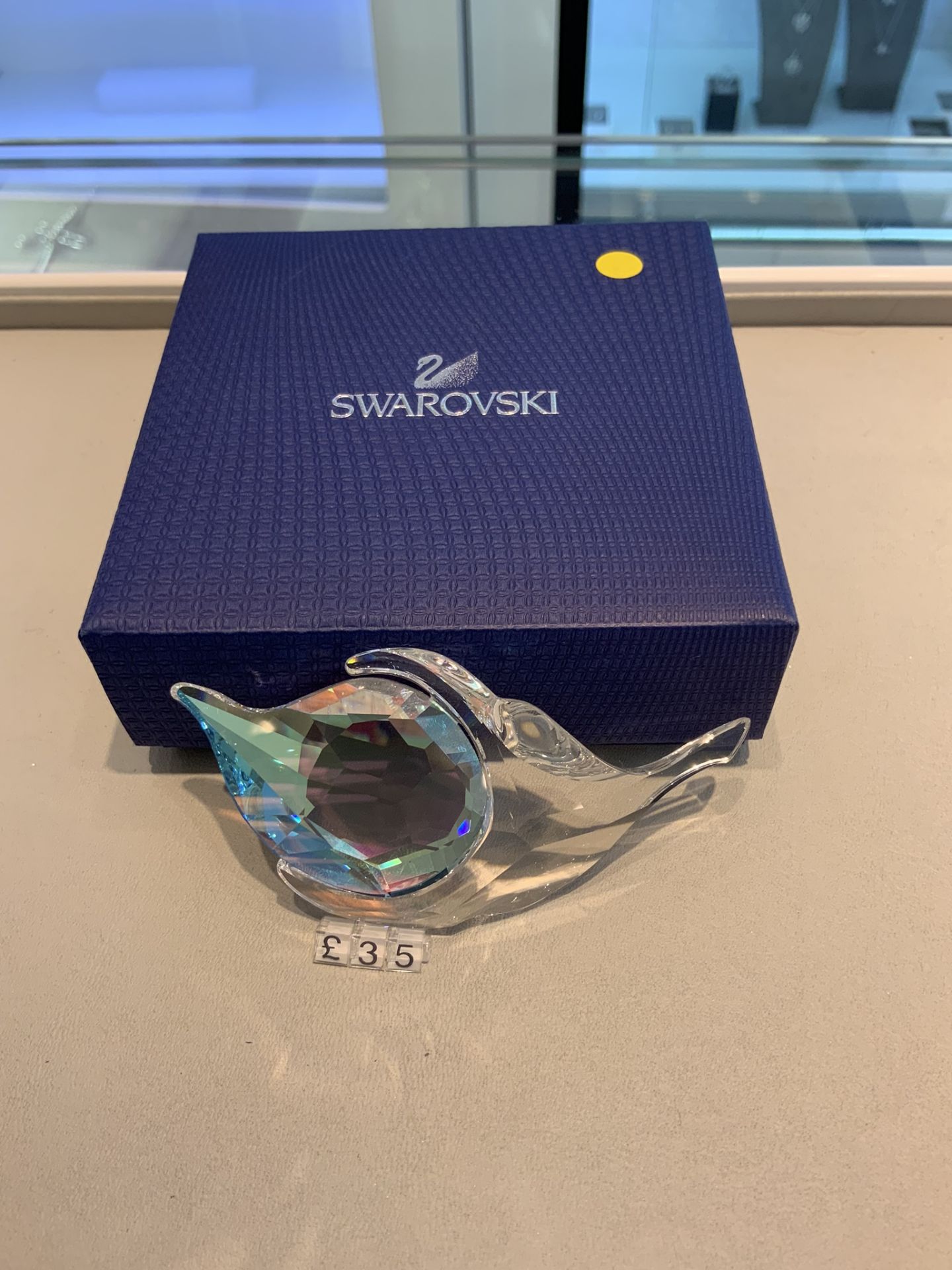 Swarovski Crystal Pearl Leaf Figurine RRP £35