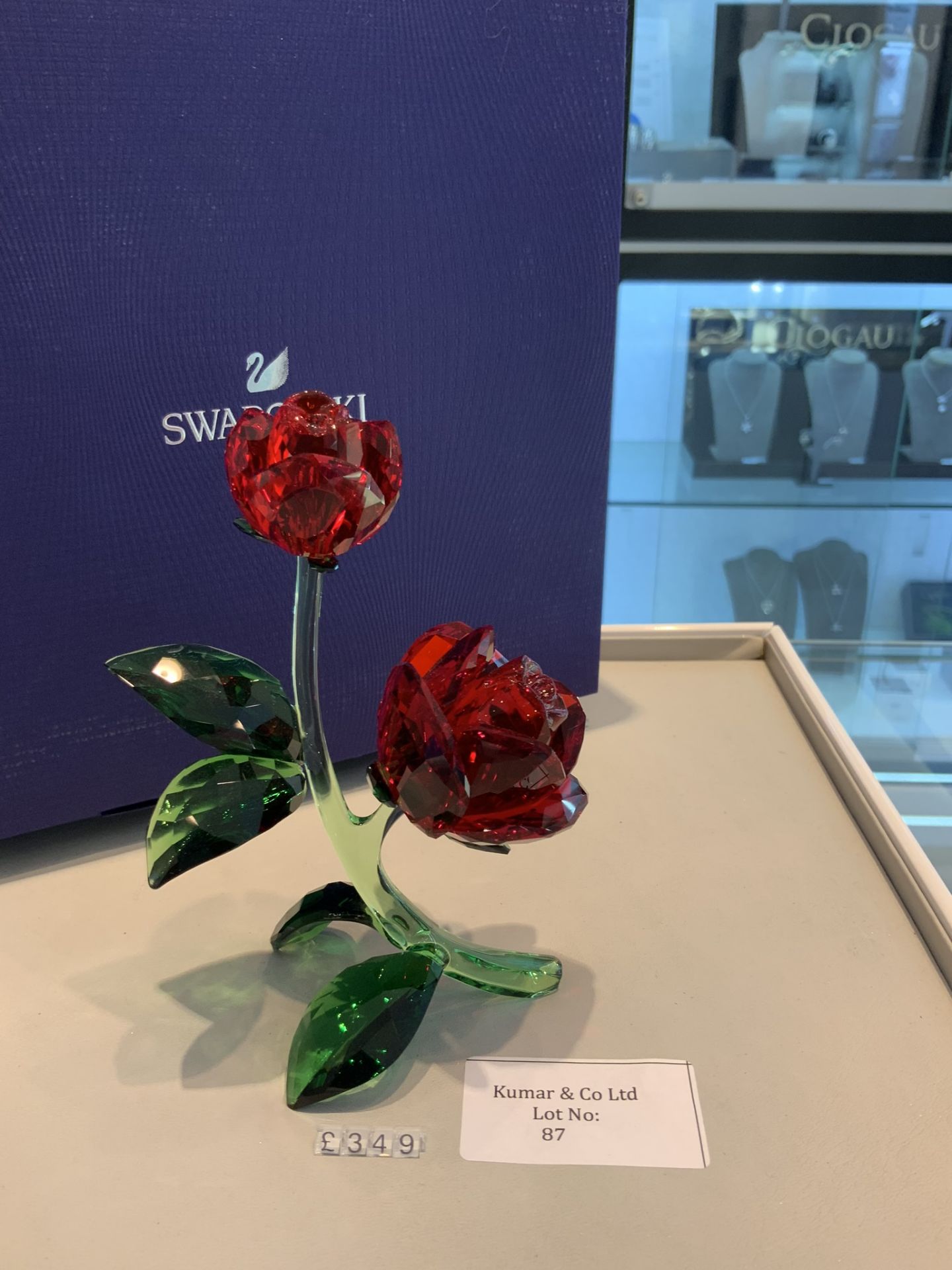 Swarovski Crystal Red Rose Figurine RRP £349