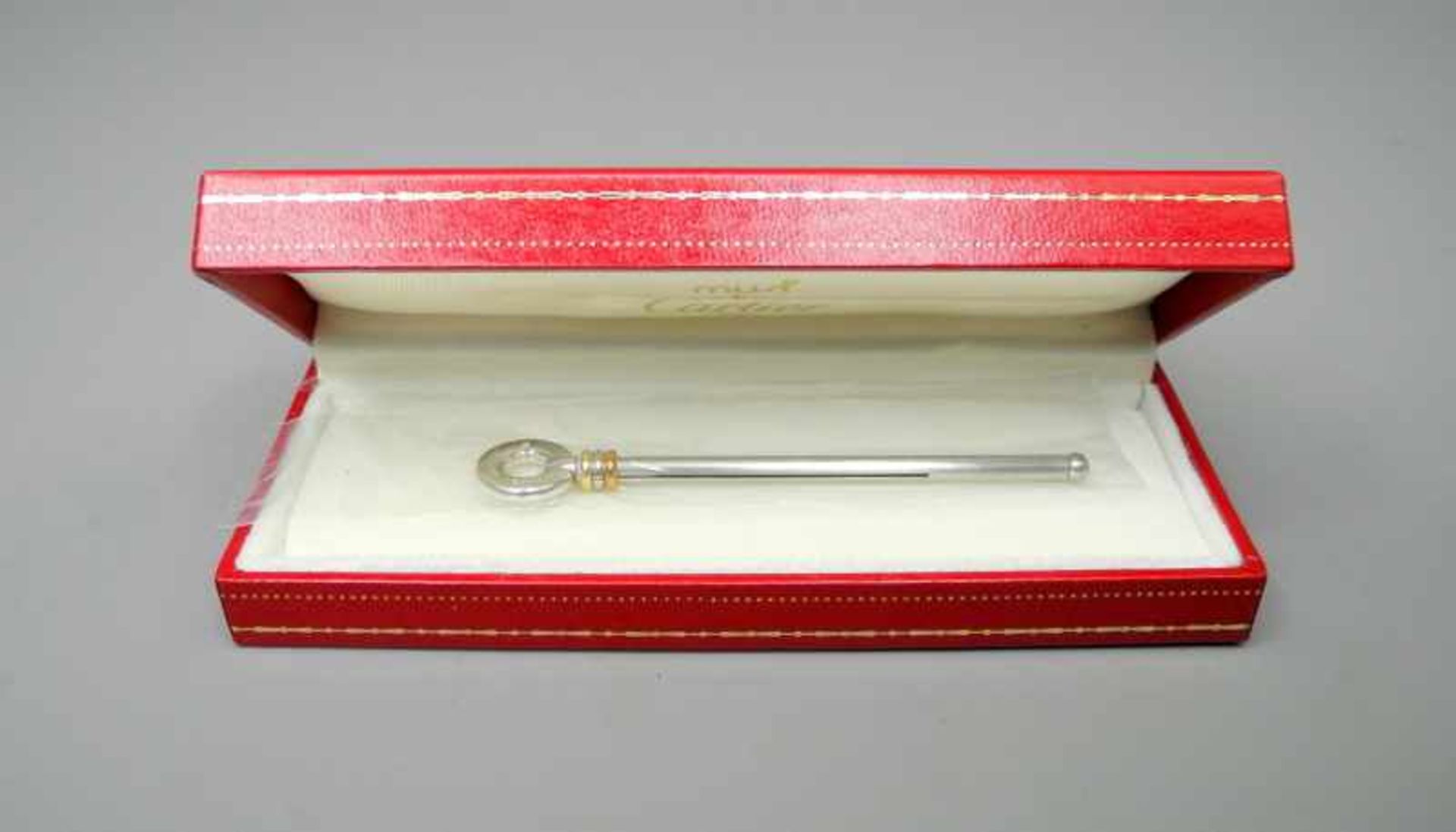 Cartier, SektquirlSilber plated, am Griff signiert, "must de Cartier" bezeichnet und 1989 datiert.