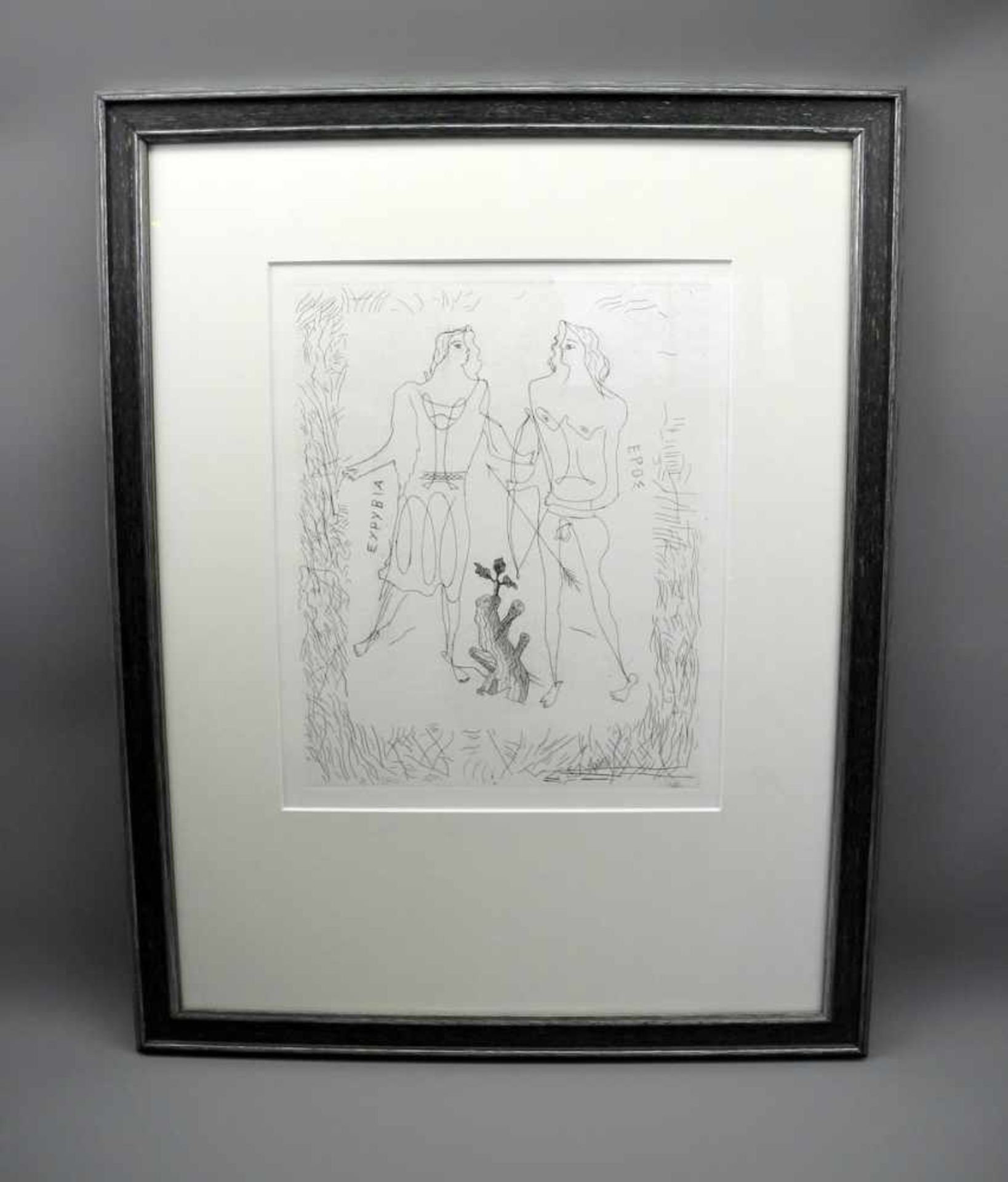 Georges Braque, 1828 Arenteuil - 1963 ParisRadierung/Papier. Eurybia und Eros. Unveröffentlichte - Bild 2 aus 2