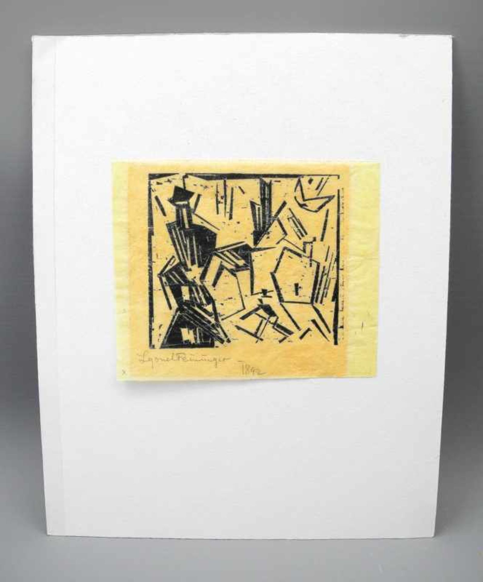 Lyonel Feininger, 1871 New York - 1956 ebendaHolzschnitt/geripptes Pergamentpapier. "Dorf (mit - Bild 2 aus 3