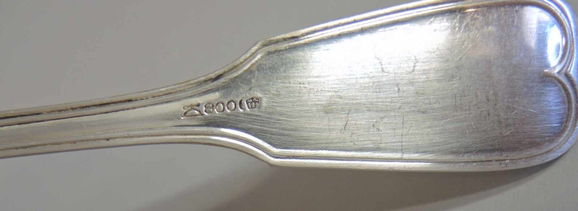Silber-Fischbesteck-SetSilber 800, jeweils rückseitig am Stiel mit Marke der Bremer Manufaktur - Image 2 of 2