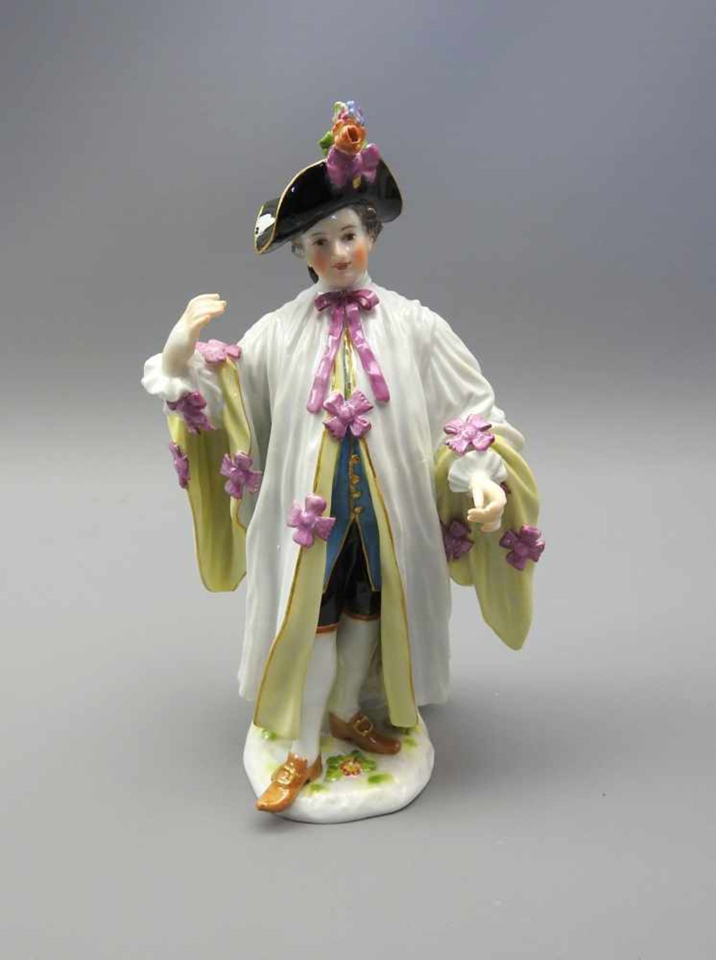 Meissen, Avvocato aus der Comedia dell' artePorzellan, unterglasurblaue Schwertermarke am Boden.