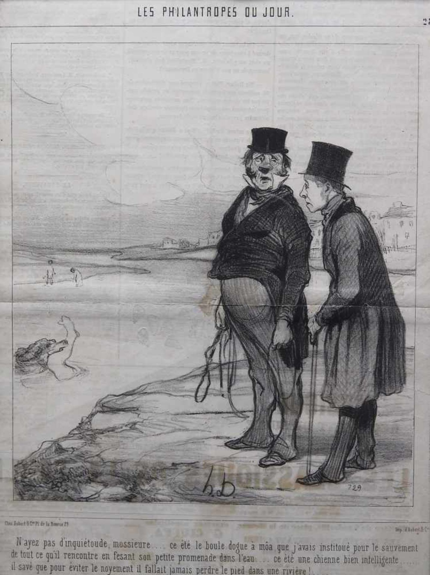 Honoré Daumier, 1808 Marseille - 1879 ValmondoisDruck/Zeitungspapier, auf Grundlage einer