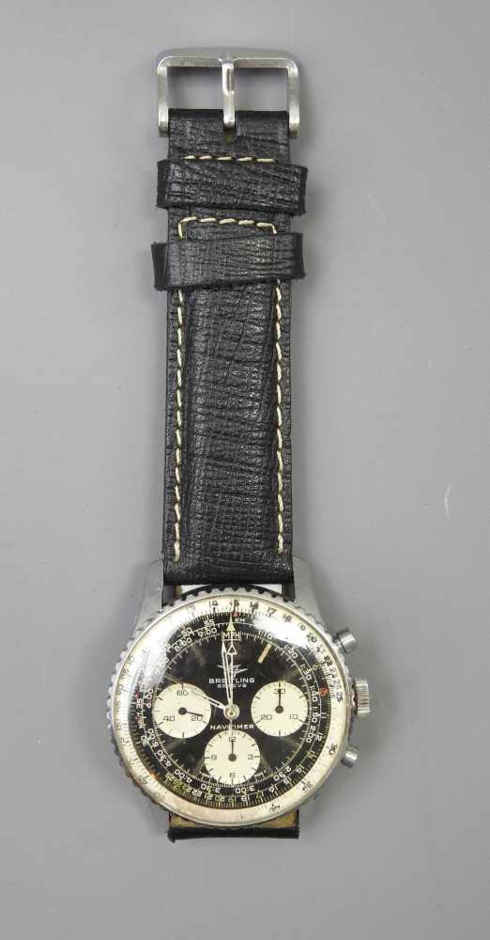 Breitling, NavitimerChronograph, Ref. 806. Handaufzug, gangbar. Ziffernblatt zeigt - Bild 2 aus 3