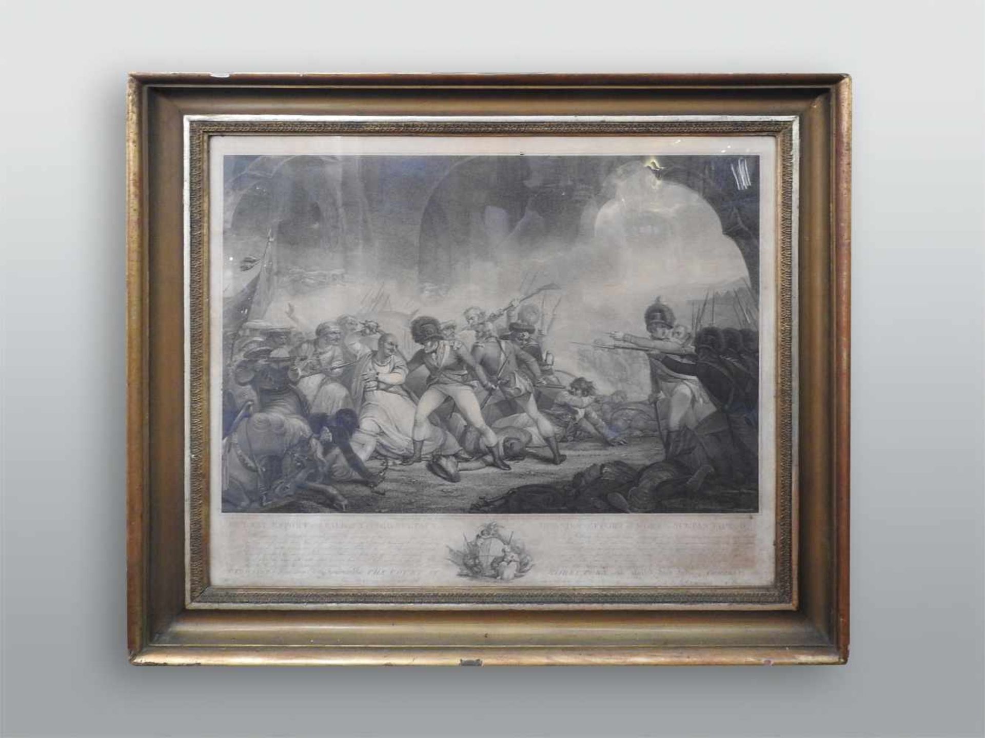 Luigi Schiavonetti, 1765 Venedig - 1810 unbekanntKupferstich/Papier. "The last Effort and Fall of - Bild 2 aus 2