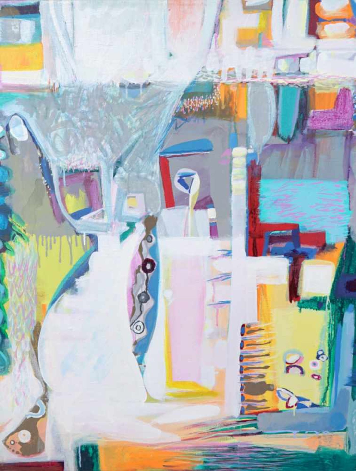Boris Shapowalow, 1917 - 2004 RusslandAcryl/Leinwand. Moderne Komposition aus farbigen Flächen und