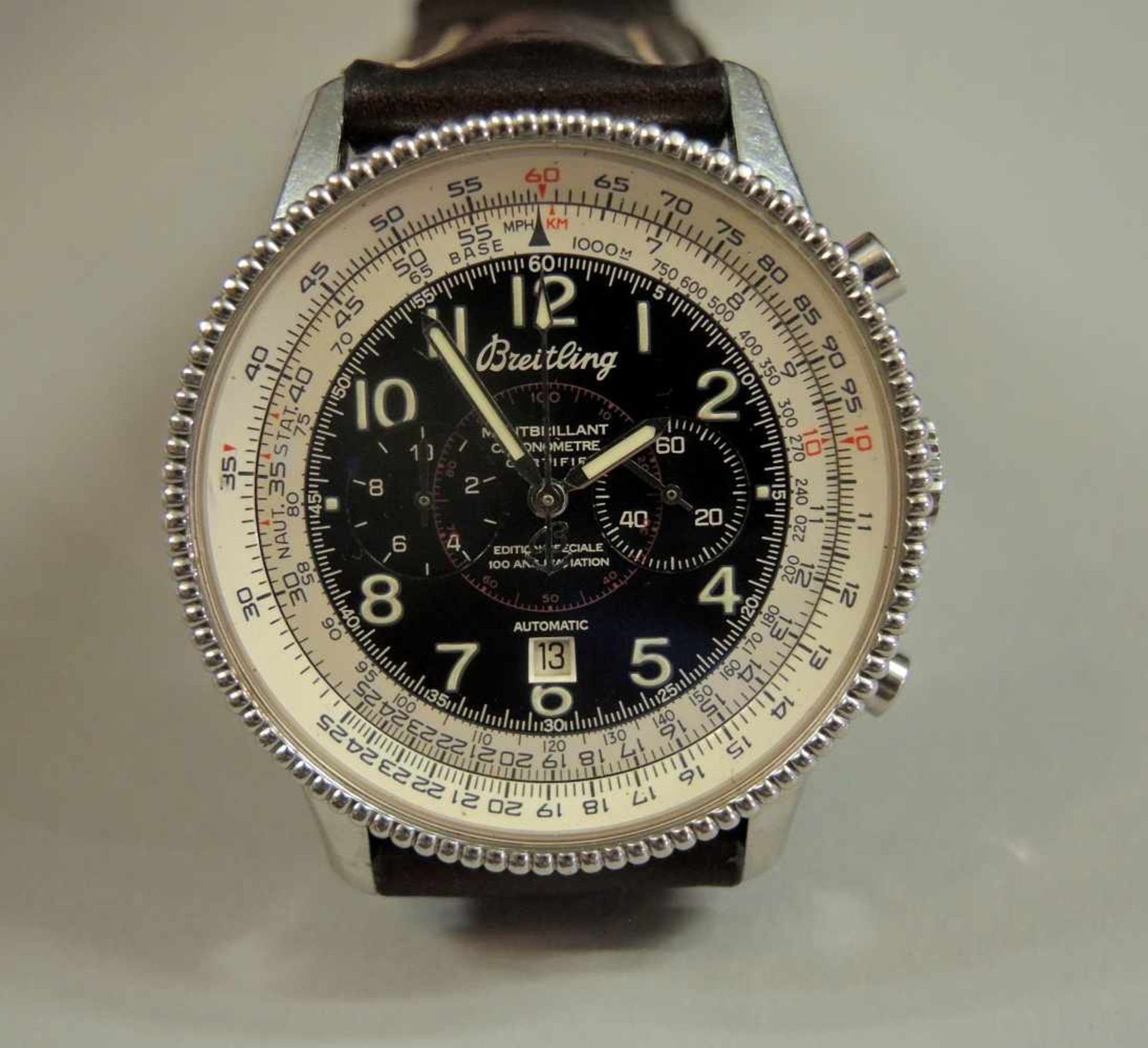 Breitling, NavitimerStahl. Chronometer, Automatik. Edition Speciale "100 ANS D' AVIATION 1903 -