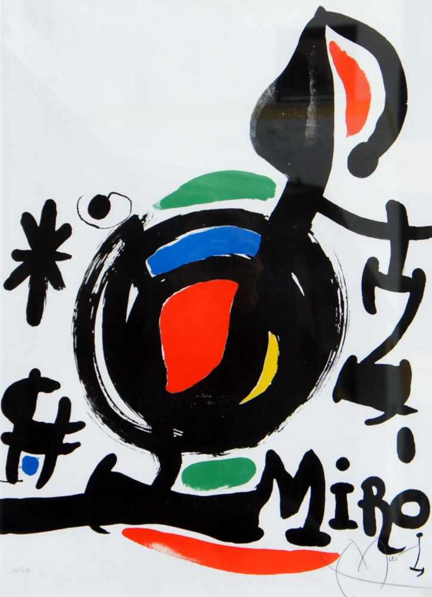 Joan Miró, 1893 Barcelona - 1983 PalmaLithographie/Papier. Mirós Arbeiten zeigen Einfluss von