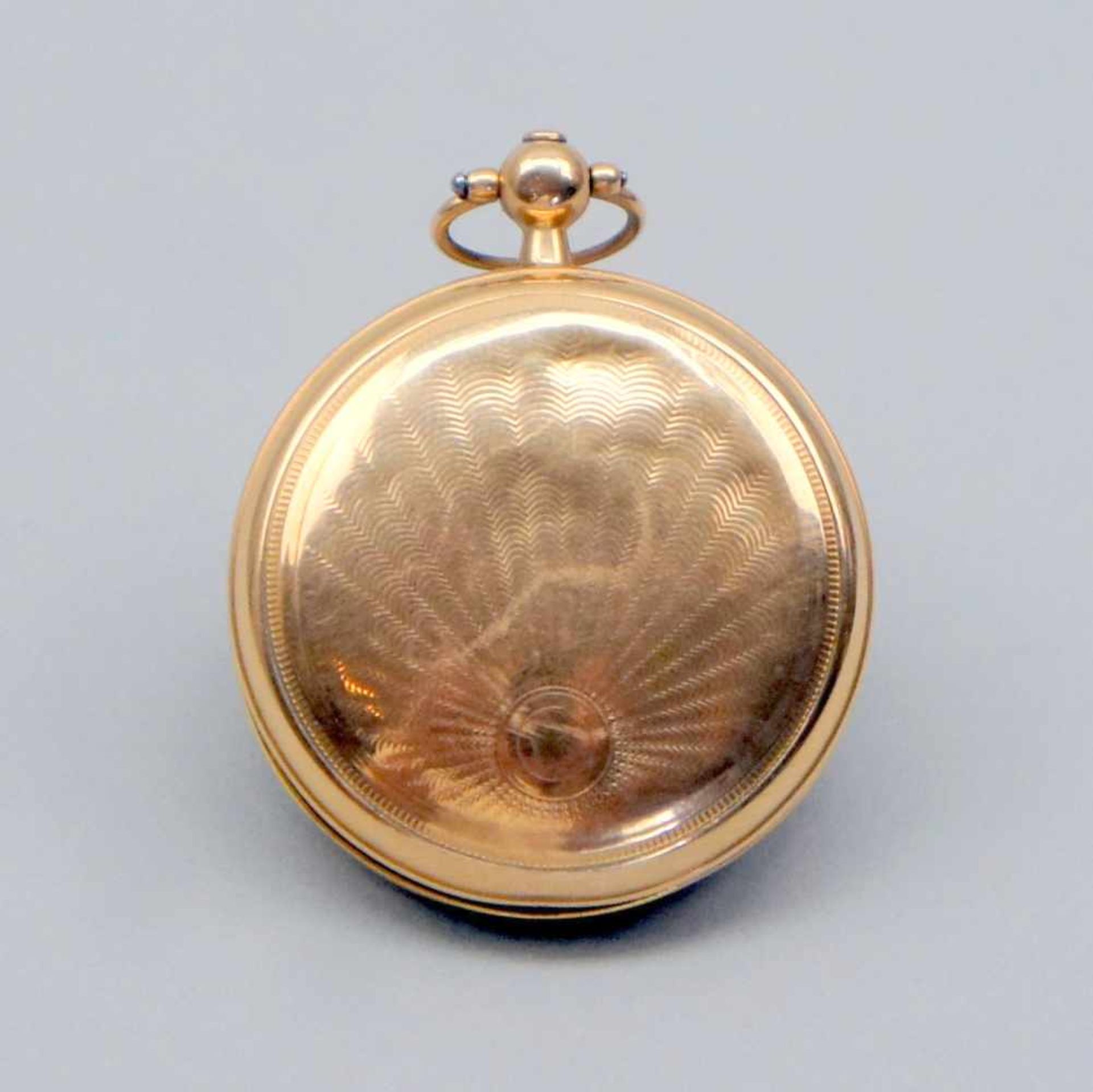 Breguet & Fils, Kleine Gold-Taschenuhr18 K. Gelbgold. Spindel-Taschenuhr. Gangbar, Glasring nicht - Bild 4 aus 4