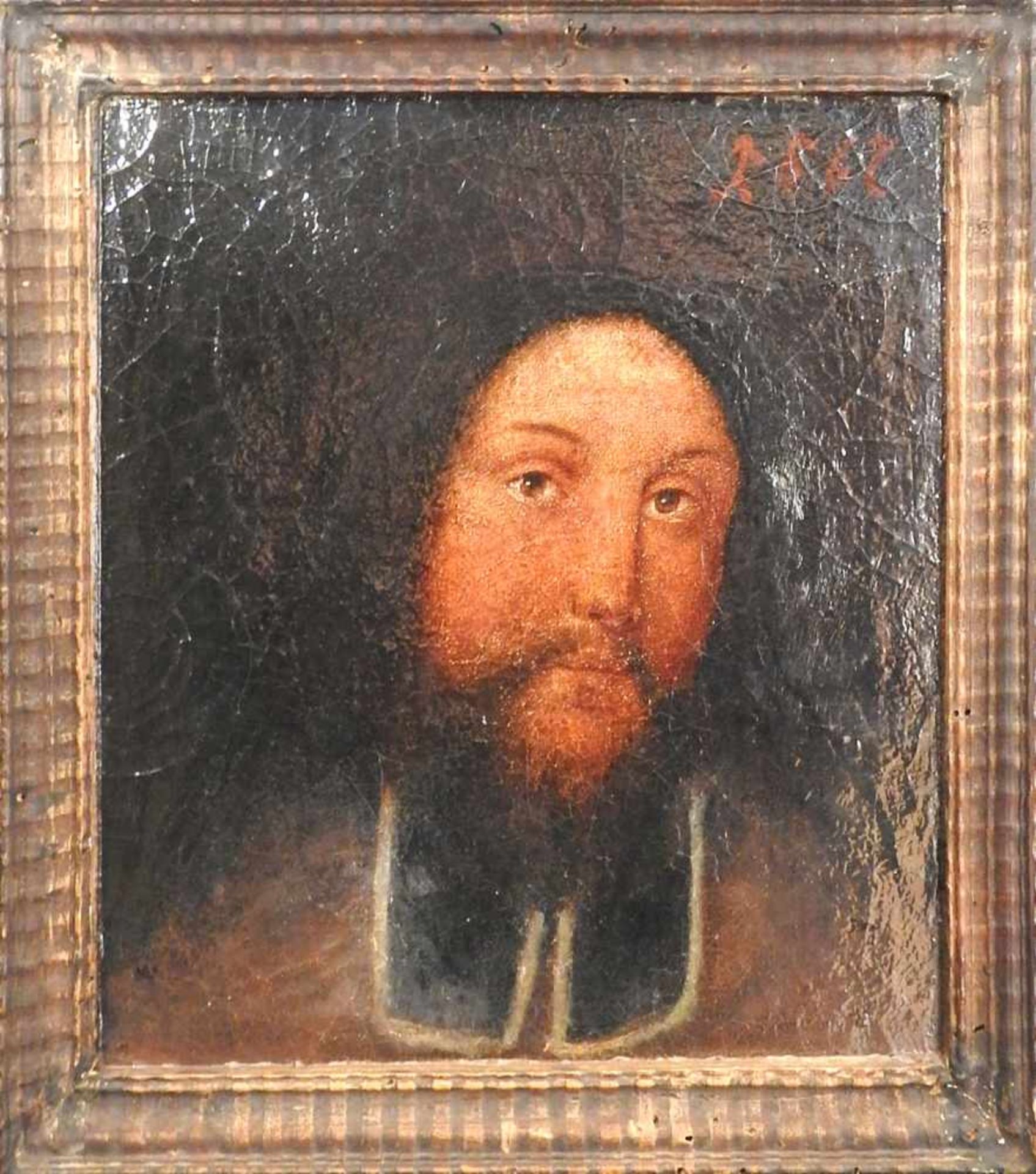 Porträt eines MannesÖl/Leinwand auf Holz doubliert. Ruhiges Porträt eines Mannes, den Kopf nach - Image 4 of 4