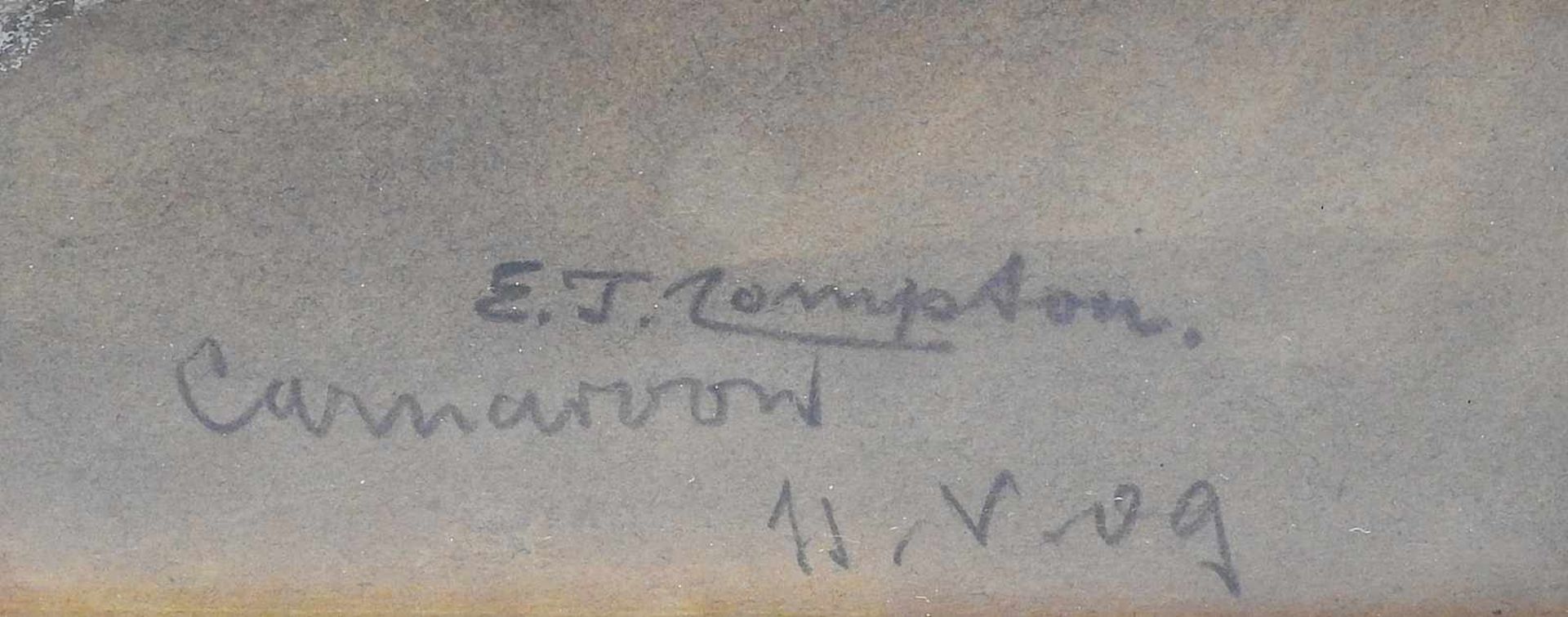 Edward Theodore Compton, 1849 Stohe Newington - 1921 FeldafingAquarell/Bleistift/gefärbtes Papier. - Bild 5 aus 5