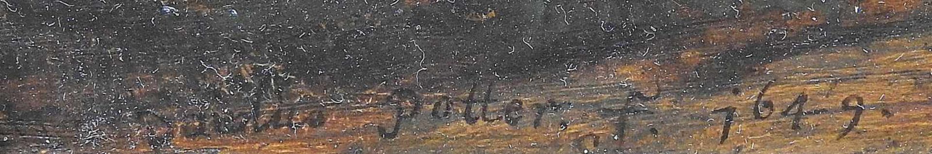 Stier und Kühe auf der WeideÖl/Holz. Kopie nach Paulus Potter. Das originale Gemälde befindet sich - Bild 3 aus 4