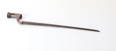 Tüllenbajonett, bez. S. Hill, HannoverAuf der Klinge bez. L.: 50 cm.