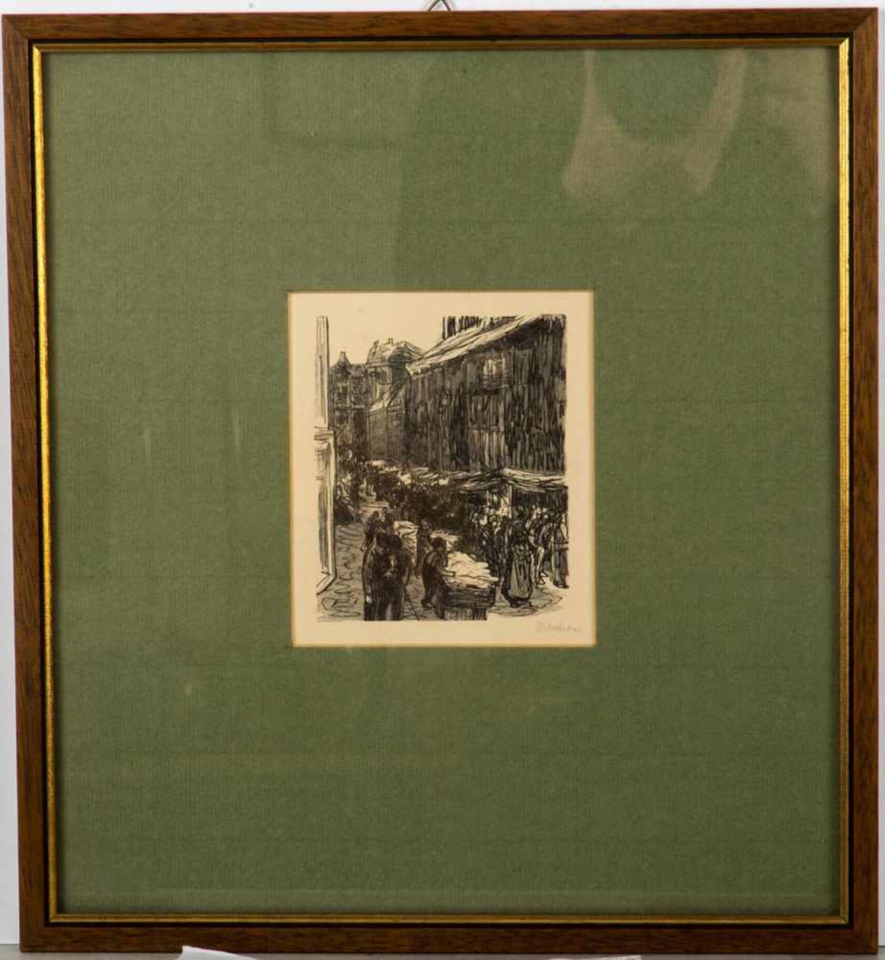 Liebermann, Max (1847 - Berlin - 1935)Judengasse in Amsterdam, 1922, Holzschnitt, sichtbarer
