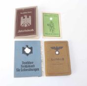 Konvolut Ausweis, Arbeitsbuch,Soldbuch, III. ReichDokumente von 1937 .- 1940.