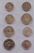 8 Silbermünzen, Deutsches Reich