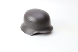 Stahlhelm, PolizeiLederinnenfutter, bez. M 1943, Gr. 55.