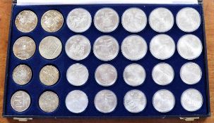 Kompletter Satz Münzen Olympiade 1976 Montreal28 Münzen im Etui,