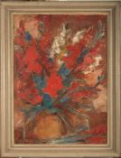 Thiering, Bernhard (1901-1958),Gladiolen, Öl auf Hartfaserplatte, 79 x 55 cm. Signiert unten