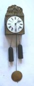 Comtoise-Uhr, Frankreich, um 1900,Rädergehwerk, Emailzifferblatt, Frontblech mit Sämann. Höhe 40,5