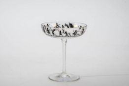 Schale, Steinschönau, Entw. Friedrich PietschFarbloses Glas mit umlaufender Bordüre in