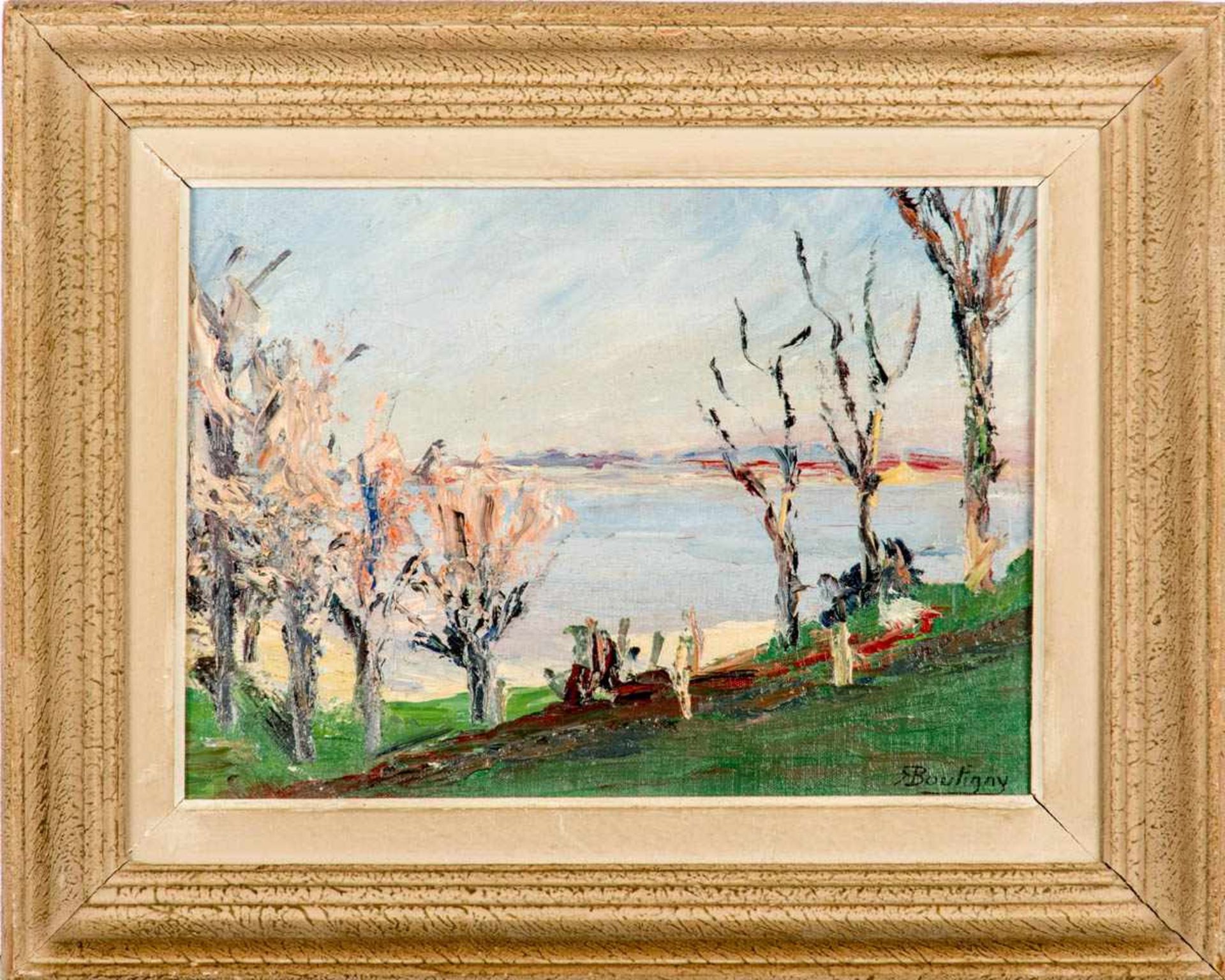 Boutigny, R.Öl auf Karton von LEGRIS/Rouen, Grand Couronne bei Rouen, Normandie, 24 x 33, 5 cm,