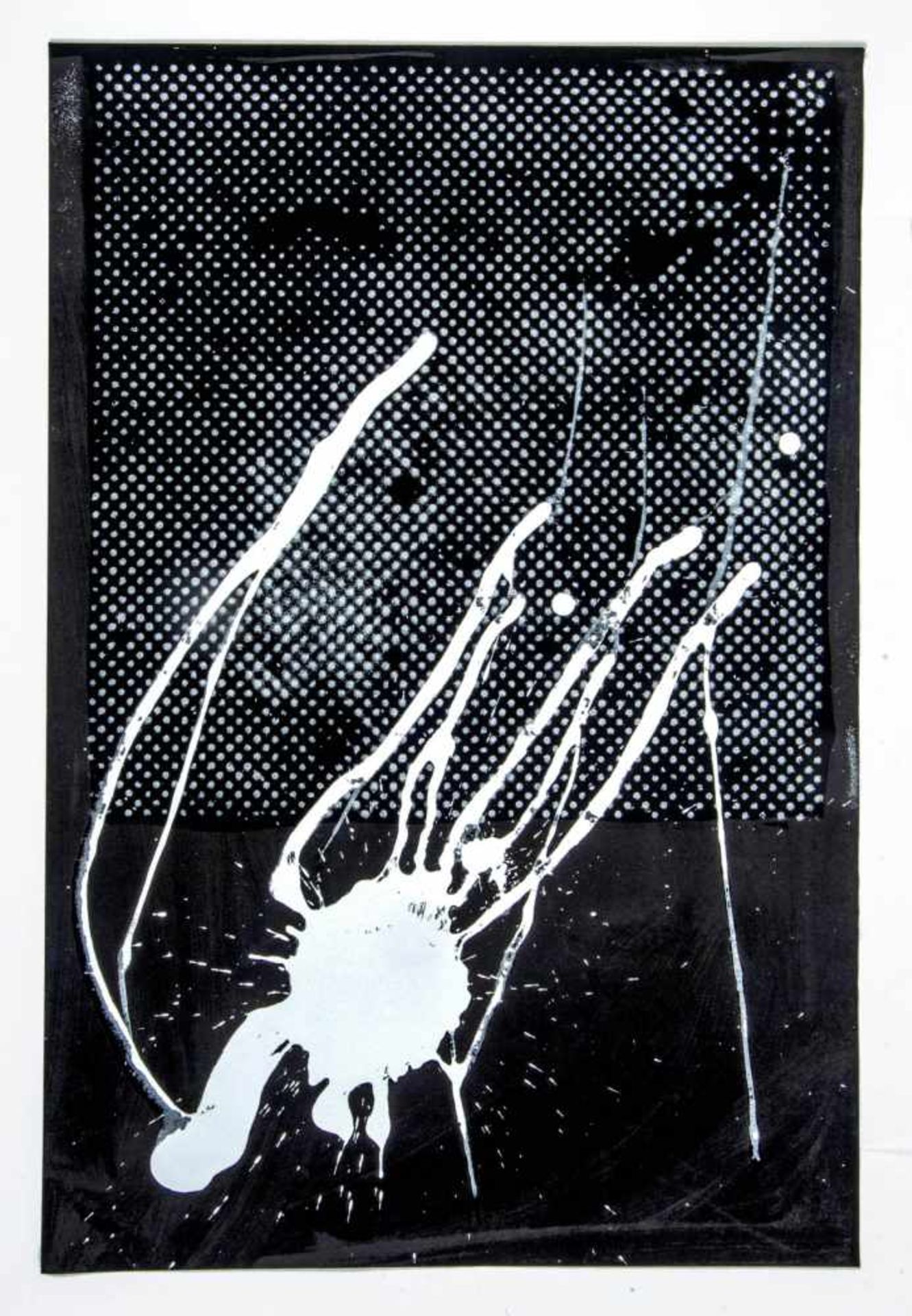 Polke, Sigmar (1949-2012)Ohne Titel, Farbserigraphie und Mischtechnik, 98 x 67 cm, u. rechts sign.