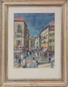 Heckendorf, Franz (1888 Berlin - 1962 München)"Italienische Stadt" Aquarell. 46,5 x 34,5 cm, unter