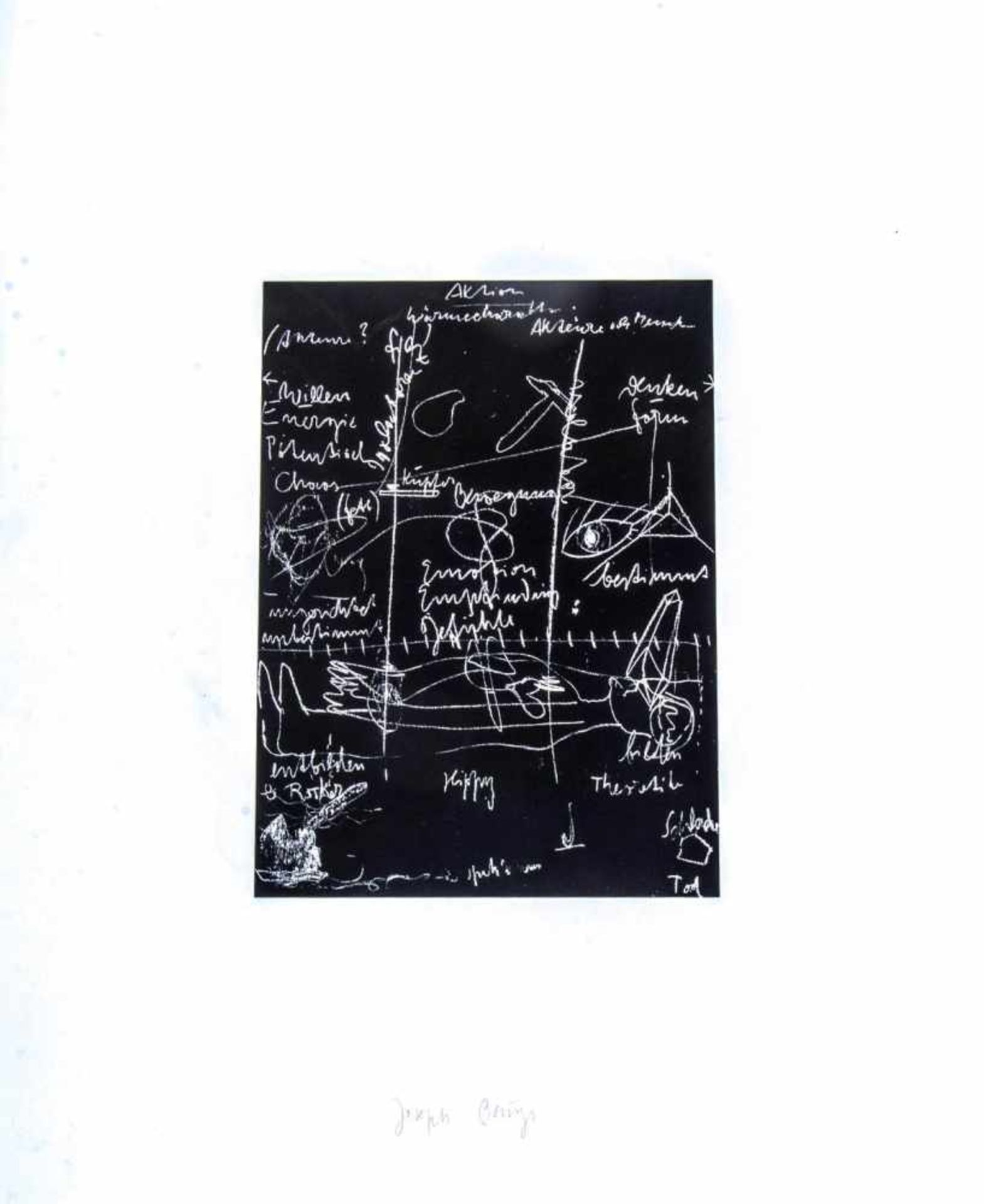 Beuys, Joseph (1921-1986)"Black Board III" (1980), Lithographie, 37 x 27 cm, Sign., ungerahmt.