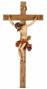 Kruzifix, OberammergauAuf einem Kreuz aus Eichenholz die vollplastische Darstellung des gekreuzigten