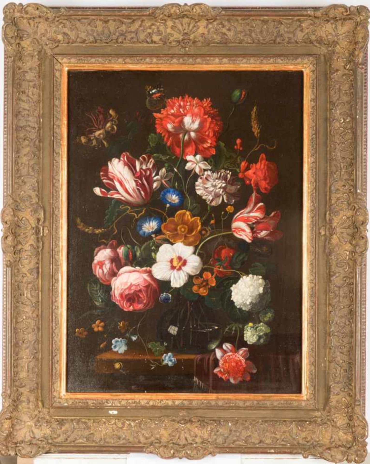 Dillmann, Hilmar (geb. 1940 Berlin)Blumenstillleben Öl/Leinwand 63 x 46,5 cm, sign. Mit Rahmen 85