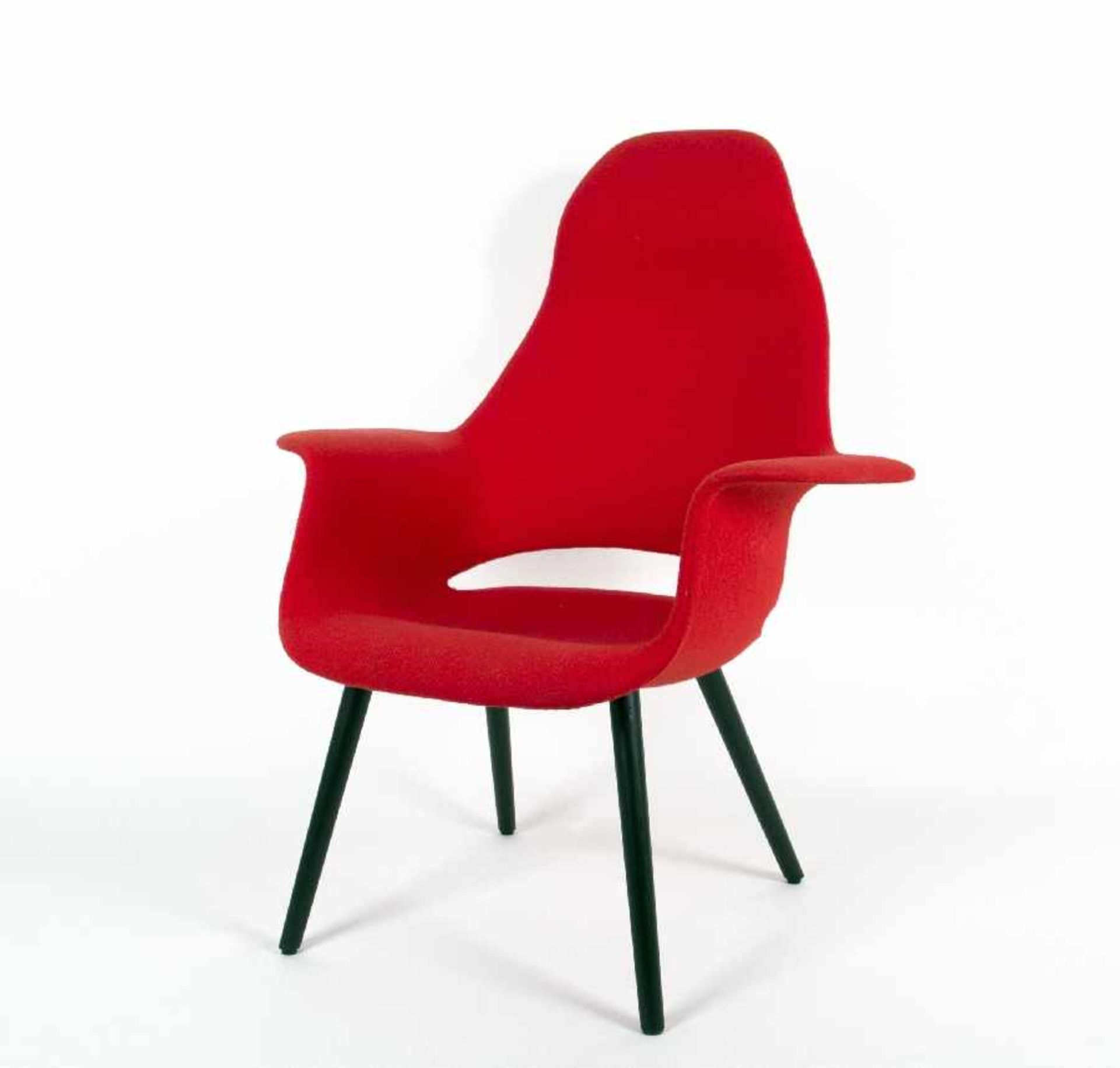 Charles Eames & Eero SaarinenOrganic Highback chairHolz, Stoff, 1940; H 107 cm, B 85 cm, T 76 cm;