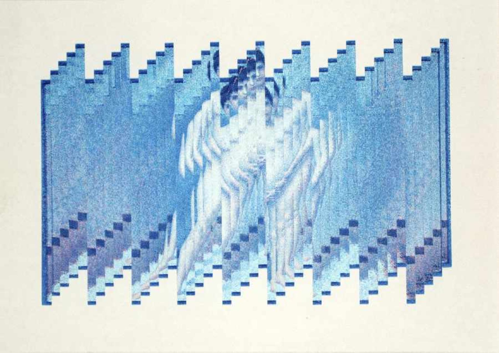 Jiri Kolar1914 Pöchlarn - 2002 PragAktCollage von geschnittenem Offsetdruck auf Papier; H 238 mm,
