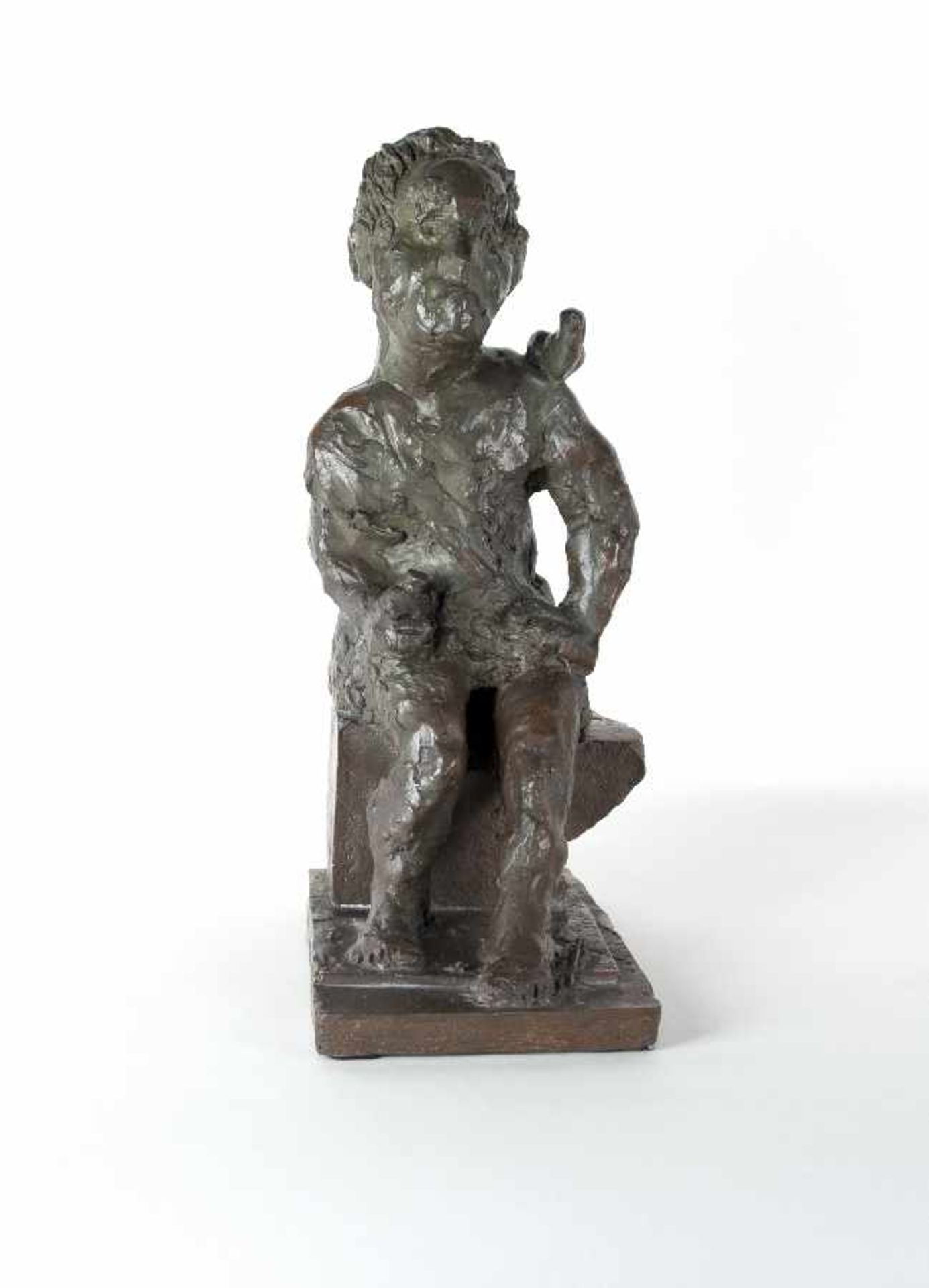 Markus Lüpertz1941 LiberecBeethovenBronze mit handgemalter farbiger Fassung, 2013; H 47,5 cm,