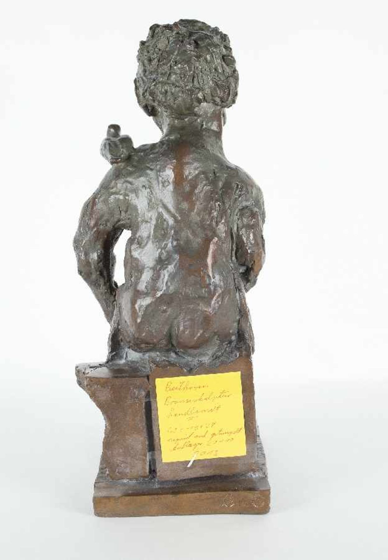 Markus Lüpertz1941 LiberecBeethovenBronze mit handgemalter farbiger Fassung, 2013; H 47,5 cm, - Bild 3 aus 4