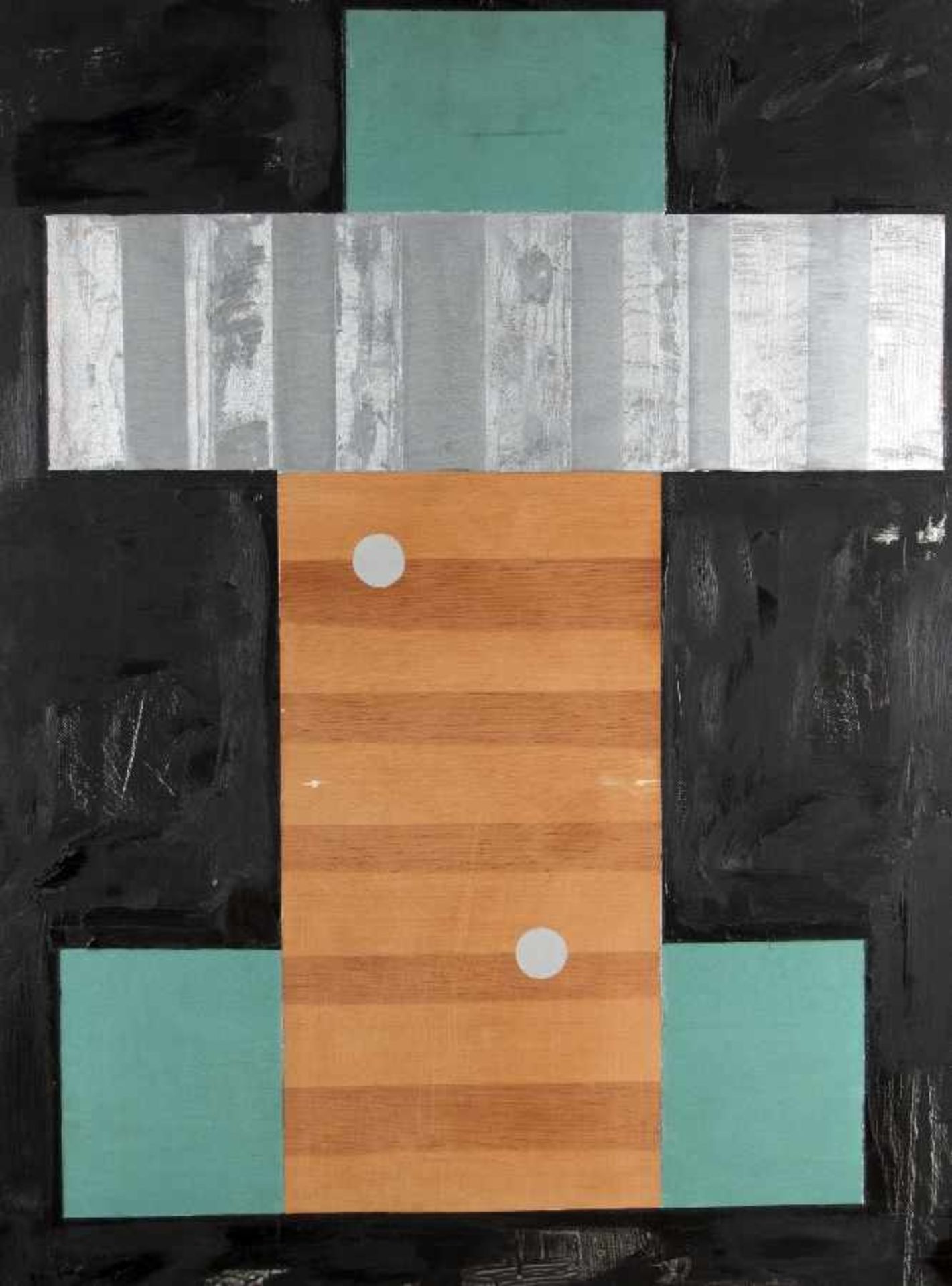 Bruce Robbins1948 PhiladelphiaStaekÖl auf Holz; H 80 cm, B 60 cm; verso signiert und datiert "