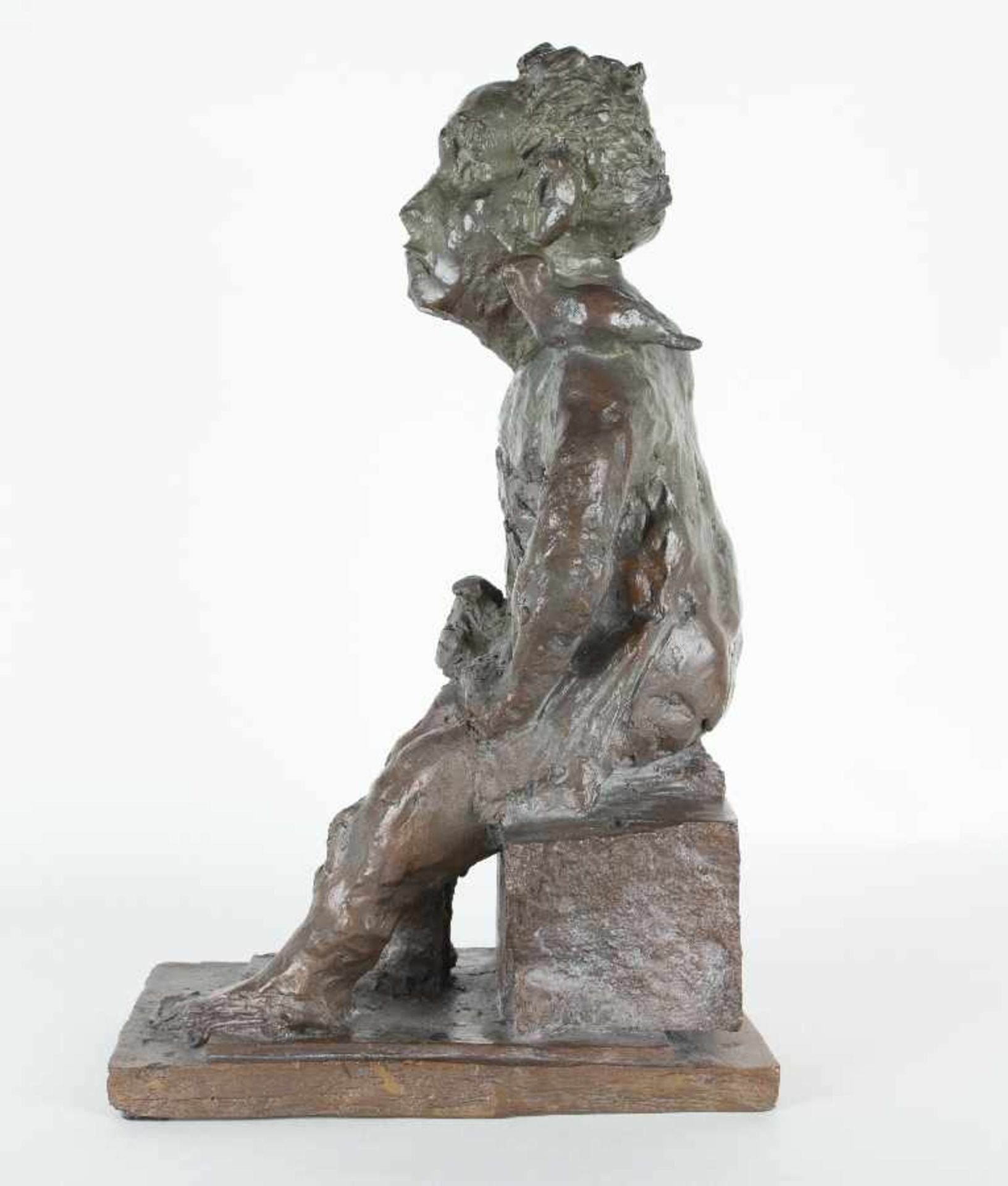 Markus Lüpertz1941 LiberecBeethovenBronze mit handgemalter farbiger Fassung, 2013; H 47,5 cm, - Bild 4 aus 4