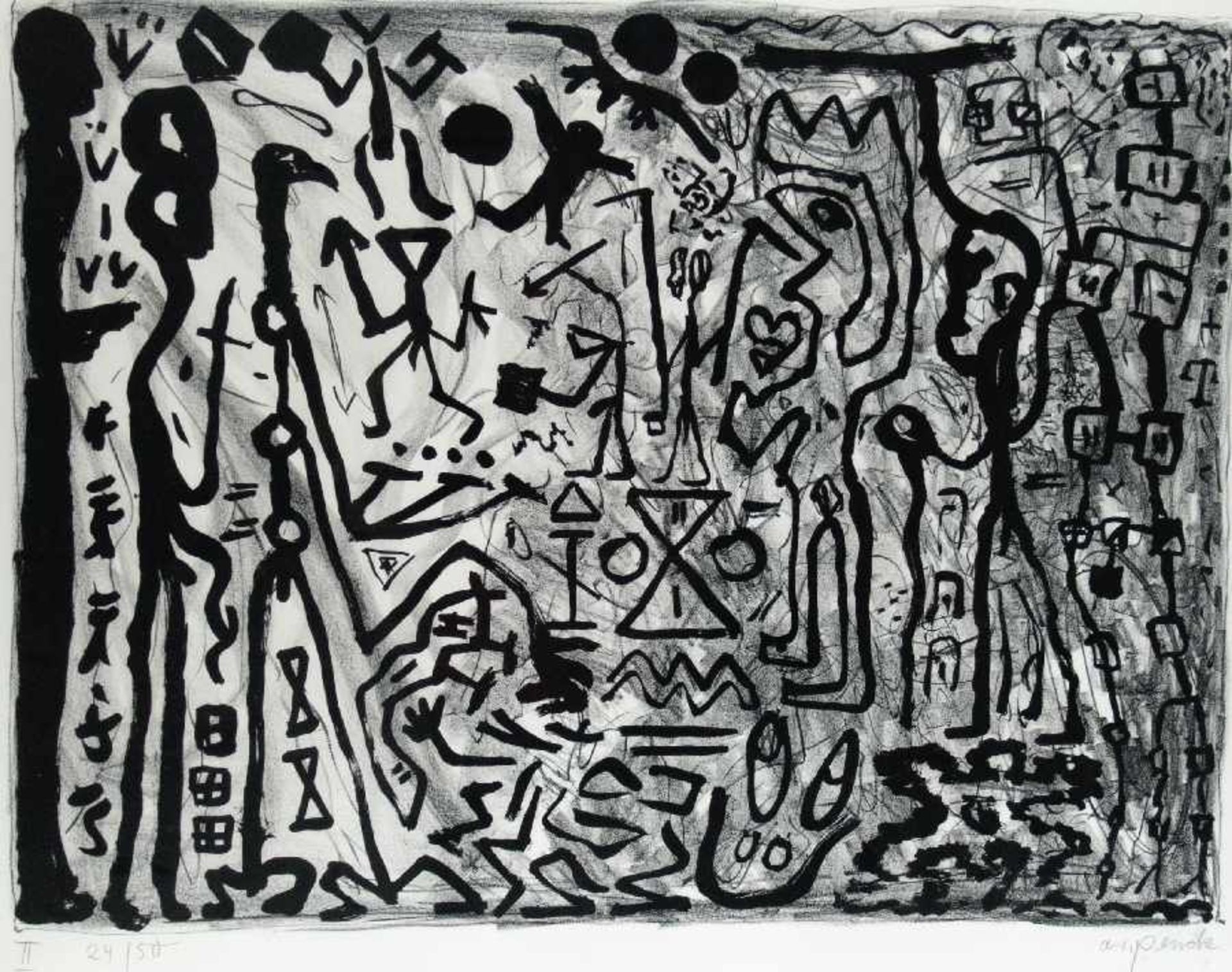 A. R. Penck1939 DresdenDeutscher Maler, Grafiker und Bildhauer; schloss sich 1971 der Künstlergruppe