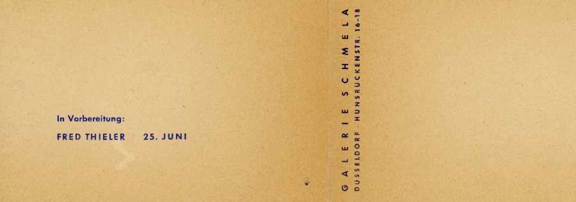 Galerie Schmela (Hrsg.)Yves Klein / Propositions monochromes 1957Offset auf Papier als gefaltete - Image 2 of 2